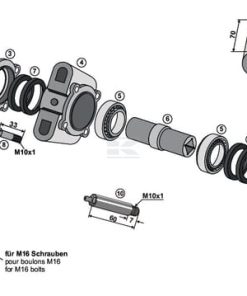 Cojinete completo para cuadrado de 26x26 5 Bearing complete for 26x26 square
