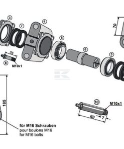 Rodamiento completo para cuadrado de 30x30 5 Bearing complete for 30x30 square