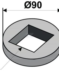 Anillo soldado 40x40 cuadrado