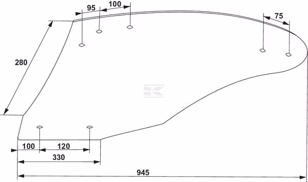 Vertedera I 4HN G&B 4 Vertedera izq. N°4 4HN IRONCARB G&B