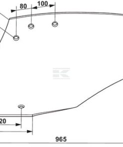 Vertedera izq. C16S 16" IRONCARB G&B