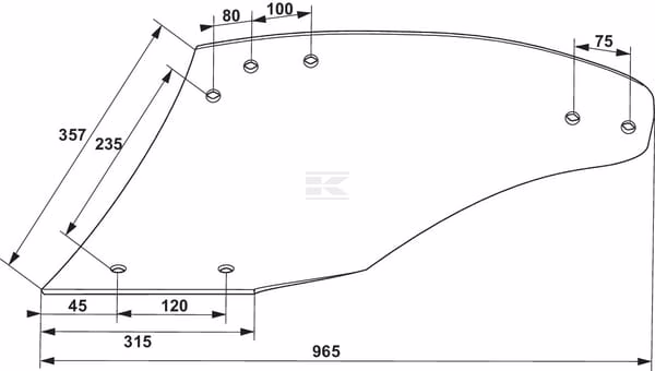 Vertedera I C16S 16" G&B 4 Vertedera izq. C16S 16" IRONCARB G&B