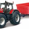 Tractor Massey Ferguson 8700 con remolque basculante