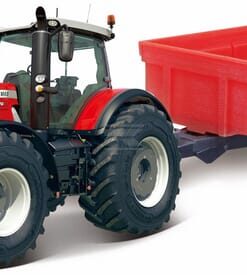 Tractor Massey Ferguson 8700 con remolque basculante