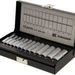 Juego de vasos 1/4" 6-lados, 13-piezas