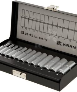 Juego de vasos 1/4" 6-lados, 13-piezas