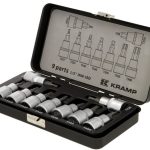 Juego de llaves de vaso 1/2" con punta Torx®, en estuche, 9 piezas