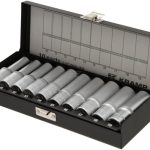 Juego de llaves de vaso largas 1/2", en estuche, 10 piezas