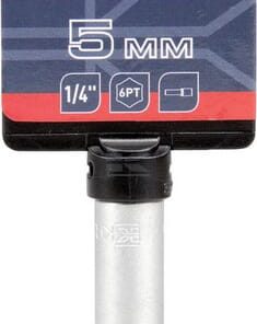 Vaso largo 1/4" 6-lados 5 mm