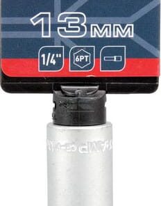 Vaso largo 1/4" 6-lados 13 mm
