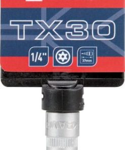 Vaso destornillador 1/4" Torx TX 30