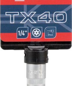 Vaso destornillador 1/4" Torx TX 40