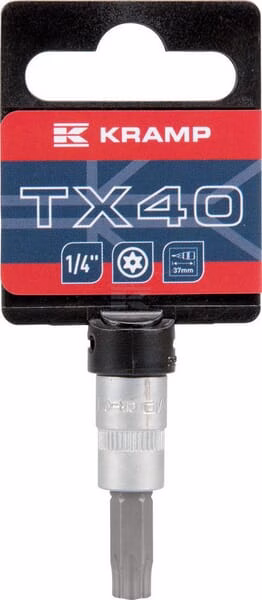 Vaso destornillador 1/4" Torx TX 40