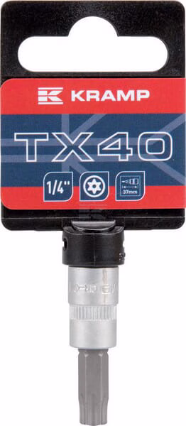 Vaso destornillador 1/4" Torx TX 40 2 Vaso destornillador 1/4" Torx TX 40