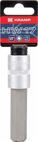 Vaso destornillador largo 1/2" Hex 17 mm