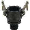 Camlock Tipo B 3/4" rosca macho, polipropileno