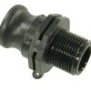 Camlock Tipo F 3/4" rosca macho, polipropileno