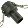 Extremo de maguera Camlock Tipo C 1" de 32 mm, polipropileno