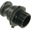 Camlock Tipo F 1.1/4" rosca macho, polipropileno