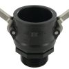 Camlock Tipo B 1.1/2" rosca macho, polipropileno