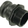 Camlock Tipo F 2" rosca macho, polipropileno