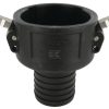 Extremo de manguera Camlock Tipo C 3" de 63 mm, polipropileno