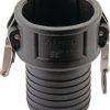 Extremo de manguera Camlock Tipo C 3" de 87mm, polipropileno