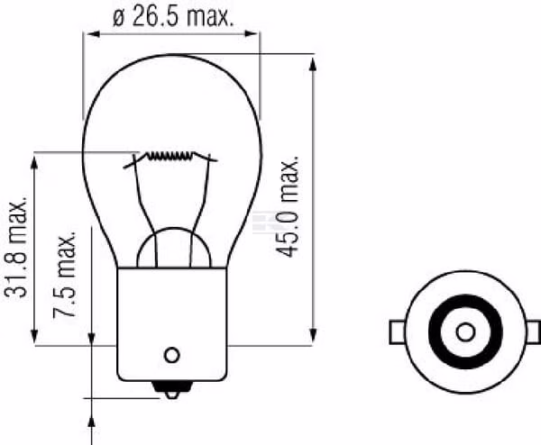Bombilla Incandescente redonda P21W 24V 21W BA15s blanco Safra 3 Bombilla Incandescente redonda P21W 24V 21W BA15s blanco Safra