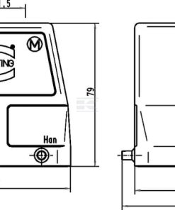 Caja enchufe, super.,4 s., M32
