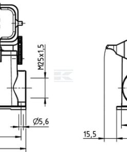 Carcasa, mon. sup., 2xM25,alto