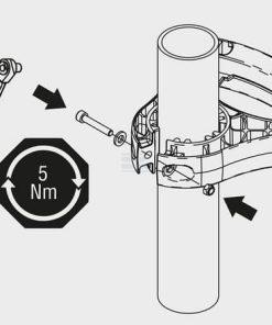 Maneuvering handle for wheel jack diameter 48mm