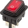 Interruptor basculante 20 A, rojo