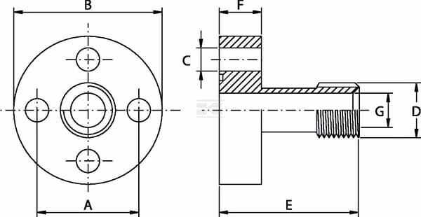 Brida de bomba macho 1/2 BSP