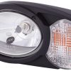 Faro delantero halógeno, o Valado, 12 / 24 V, blanco / gris / transparentee, atornillable, 304,5 x 153,3 mm Enchufe tipo Deutsch, Hella