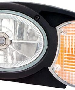 Faro delantero halógeno, o Valado, 12 / 24 V, blanco / gris / transparentee, atornillable, 304,5 x 153,3 mm Enchufe tipo Deutsch, Hella