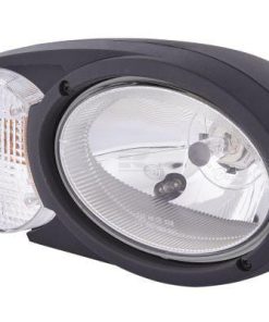 Faro delantero halógeno, o Valado, 12 / 24 V, blanco / gris / transparentee, atornillable, 304,5 x 153,3 mm Enchufe tipo Deutsch, Hella