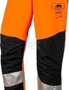 Pantalones silvicultura, naranja alta visibilidad 1RQ1, talla S