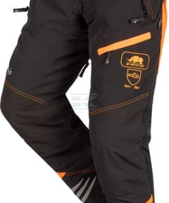 Pantalones de motosierra, talla 3XL, negro/naranja, Ninja