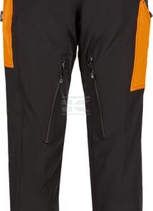 Pantalones de motosierra, talla S, negro/naranja, Ninja