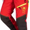 Pantalones de motosierra, talla 3XL, rojo/amarillo, Ninja