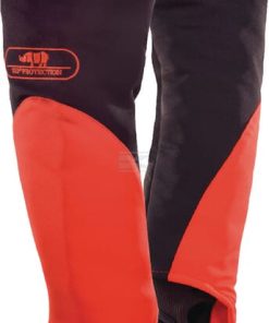 Protector de antebrazo para motosierra, negro/rojo