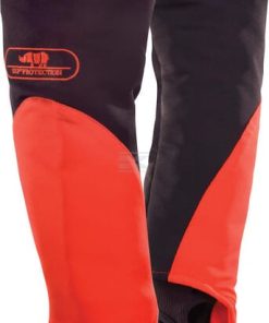 Protector de antebrazo para motosierra, negro/rojo