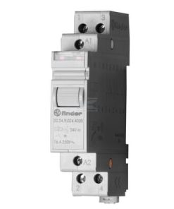 Relé impulso modular 17.4mm., 2 N.A., 4 secuencias de conmutación 24V DC/AgSnO2