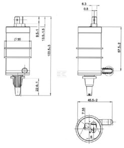 Bomba lavaparabrisas tip F 12V