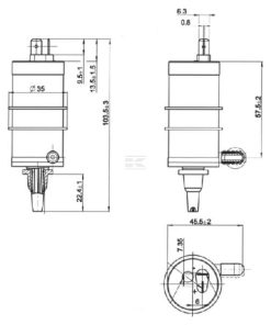 Bomba lavaparabrisas tip F 24V