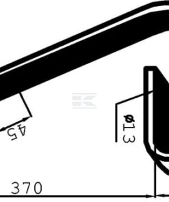 Púa elástica 45x10 sin punta 5 Púa elástica 45x10 sin punta