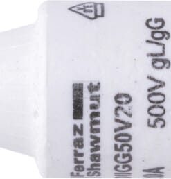 Fusible 500V 20A Longitud 50mm 9 Fusible 500V 20A Longitud 50mm
