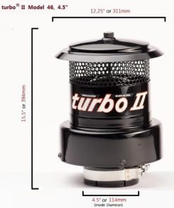 Prefiltro aire turbo® 2, tipo 46 de 4.1/2". 3 Prefiltro aire turbo® 2, tipo 46 de 4.1/2