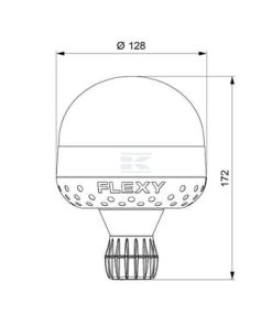 Baliza LED, 17W, 12-24V, ámbar, montaje en poste flexible, Ø146x128 mm, E-VENUS de Sacex