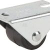 Rueda industrial fija en poliamida: Ø14 x 14 mm, placa de soporte: 30 x 17 mm. Capacidad: 25 kg, Tente